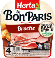 HERTA LE BON PARIS Jambon à la Broche sans nitrite x4 - 140g