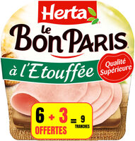 HERTA LE BON PARIS Jambon à l'étouffée x6+3T OFFERT