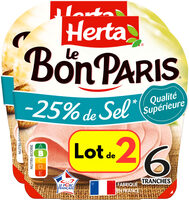 HERTA LE BON PARIS Jambon sel réduit x6 LOT 2