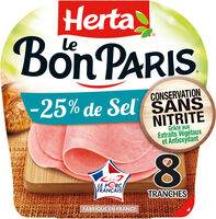 HERTA LE BON PARIS Jambon sel réduit sans nitrite 8T - 280g