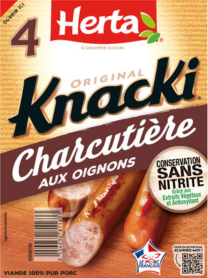 HERTA KNACKI saucisses Charcutières aux oignons CSN 4P