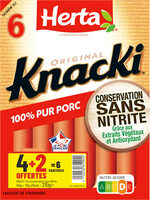 HERTA KNACKI ORIGINAL Saucisses Sans Nitrite x6 LOT4+2