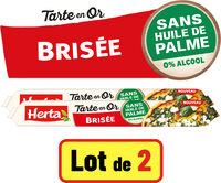 HERTA TARTE EN OR Pâte Brisée sans Huile Palme LOT 2