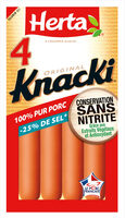 Original Knacki 100% Pur Porc -25% de sel
