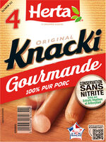 HERTA KNACKI Gourmande Saucisses Porc x4 - 280g