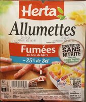 Allumettes fumees -25% de sel