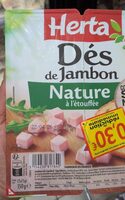 Dès de jambon nature à l'étouffée