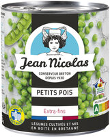 Petits pois extra fins à l'étuvée Prod.Bretagne Jean Nicolas 560g