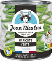 Haricots verts très fins Jean Nicolas 220g