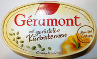 Géramont mit gerösteten Kürbiskernen