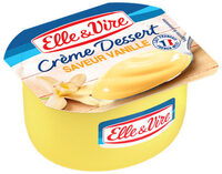 Crème dessert aromatisée saveur vanille stérilisée UHT