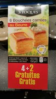 6 bouchées carrées au beurre à garnir