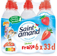St Amand Eau Minérale Naturelle aromatisée FRAISE 6x33cl Bouchon Sport