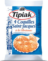 4 Coquilles Saint-Jacques* à la Bretonne, Surgelées