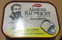 Arsène Saupiquet Sardines au citron et huile de tournesol