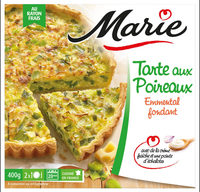 Tarte aux Poireaux, Emmental et crème Fraiche