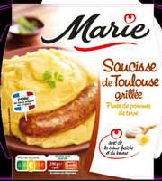 Saucisse de Toulouse grillée & purée au beurre