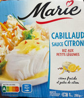 Cabillaud sauce Citron riz aux petits légumes