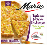 Tarte Noix de St Jacques, petits légumes cuisinés