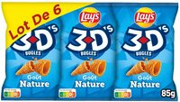 Lay's 3D's Bugles goût nature lot de 6 x 85 g