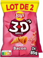 Lay's 3D's Bugles goût bacon lot de 2 x 85 g