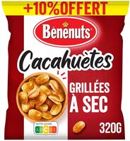 Bénénuts Cacahuètes grillées à sec 320 g + 10% offert