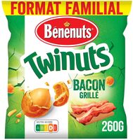 Bénénuts Twinuts saveur bacon grillé format familial
