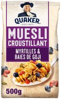Quaker Muesli Croustillant Myrtilles & baies de goji