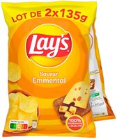Lay's saveur emmental lot de 2 x 135 g