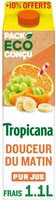 Tropicana Pure premium douceur du matin 1 L + 10% offerts