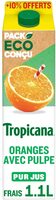 Tropicana Pure premium oranges pressées avec pulpe 1 L +10% offerts