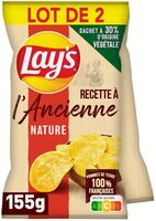 Lay's Recette à l'ancienne nature lot de 2 x 155 g