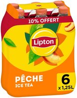 Lipton Ice Tea saveur pêche 6 x 1,25 L dont 10% offert