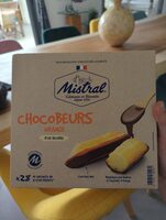 Madeleines orange talonnées de chocolat