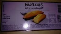 Madeleine noix de coco chocolat