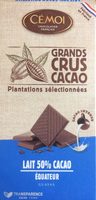Grands crus cacao : Lait 50% Cacao Équateur