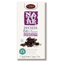 Nature noir 64% de cacao côte d'ivoire