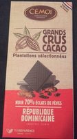 Chocolat noir aux éclats de fèves de cacao torréfiés et caramélisés
