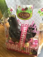 La Poule Vichy chocolat noir avec œufs pralinés
