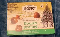 Boules praliné chocolat au lait et eclats de noisettes