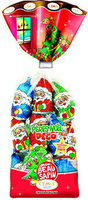 Moulage Pere Noel en chocolat au lait decors sapin CEMOI