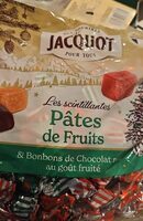 Pâtes de fruits & bonbons de Chocolat noir au goût fruité