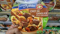 Civet de sanglier aux pates torsadees