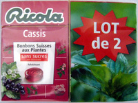 Cassis Bonbons suisses aux plantes (lot de 2)