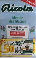 Ricola menthe des glaciers sans sucres 50g offre éco 50 ans