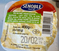 Riz au lait, nappé de caramel
