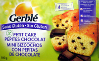 Petit cake pépites chocolat sans gluten