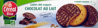 Sablés Bio nappés chocolat au lait