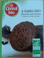 4 Sablés Bio Chocolat Noir Intense