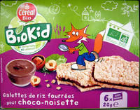 Galettes de Riz Fourrées Goût Choco-Noisette